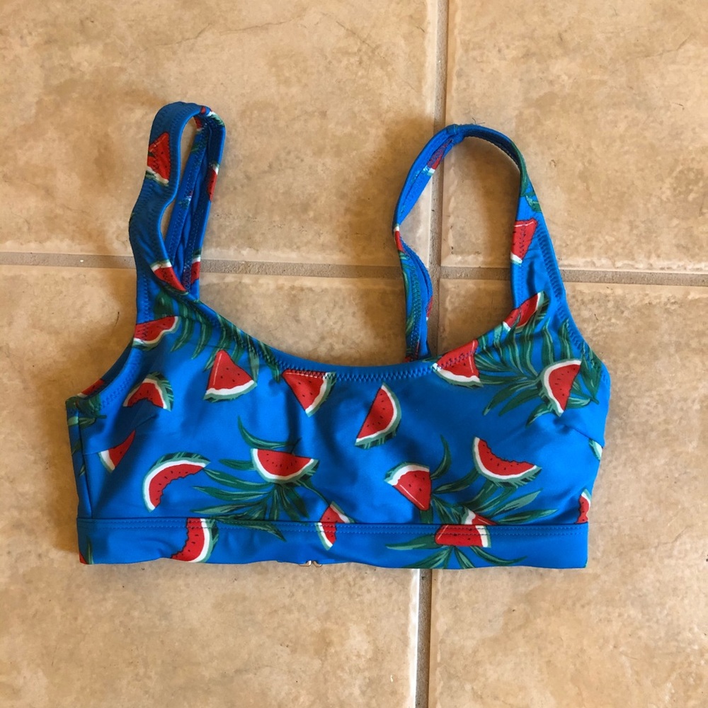 XS Old Navy blue watermelon swim top NWOT